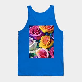 Colorful Roses Tank Top